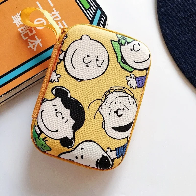 Snoopy Headphone Storage Bag Cute Large Capacity Coin Bag Portable Bag Animation Headphone USB Data Cable U Stick Storage Box 5