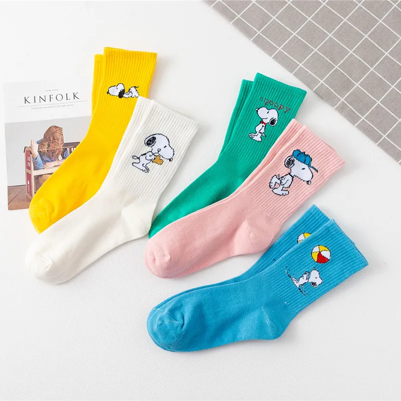 Cute Snoopy Cotton Socks Cozy High Socks