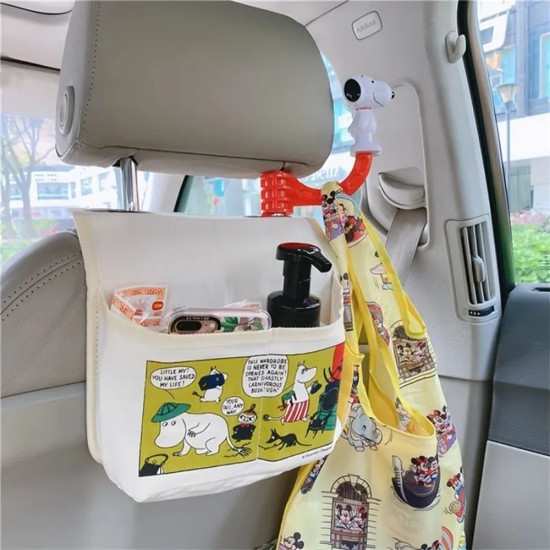 New Cartoon Cute Snoopy Cartoon Cute Kawaii Seat Back Hook Creative Simple Anime Movie Multi-kinetic Car Interior Storage Hook 3